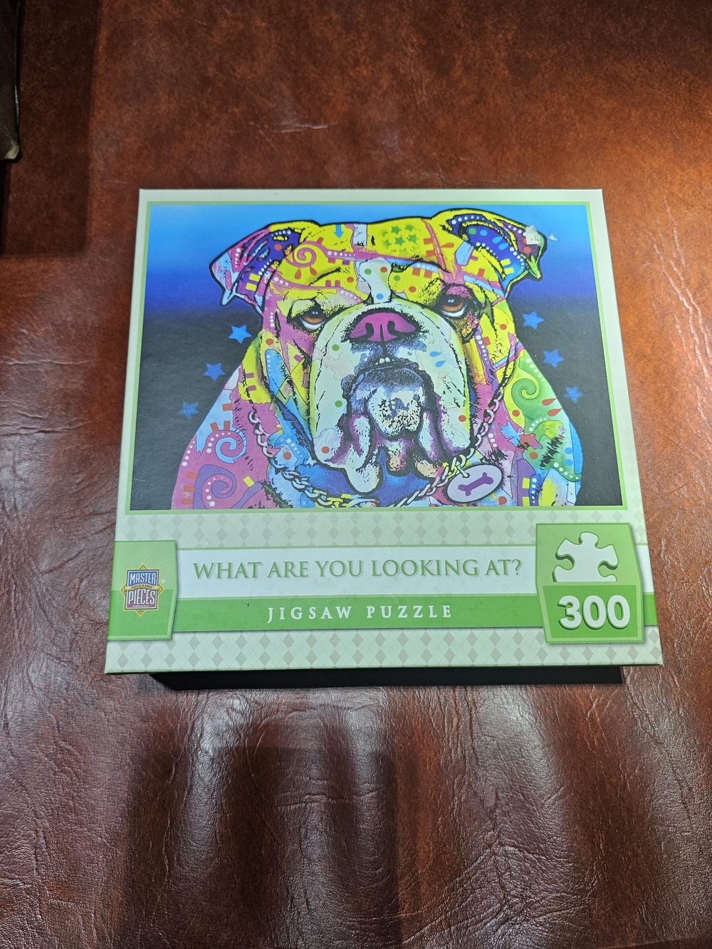 What Are You Looking At? Bulldog 300-Piece Jigsaw Puzzle — Multicolor
